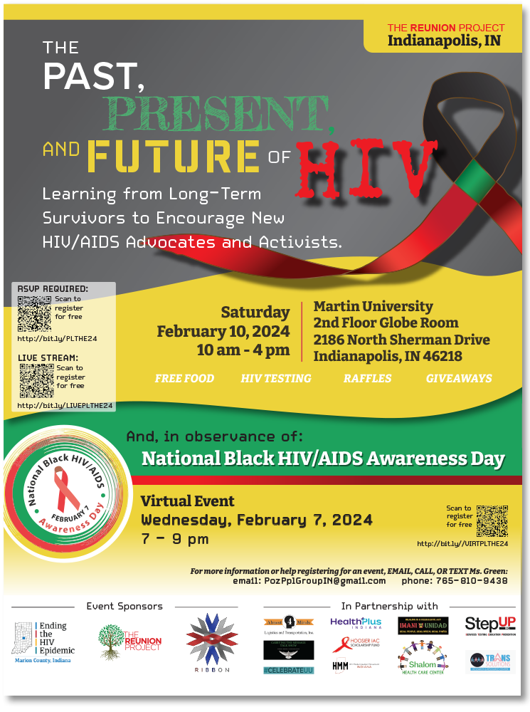 Flyer promoting an event for HIV survivors